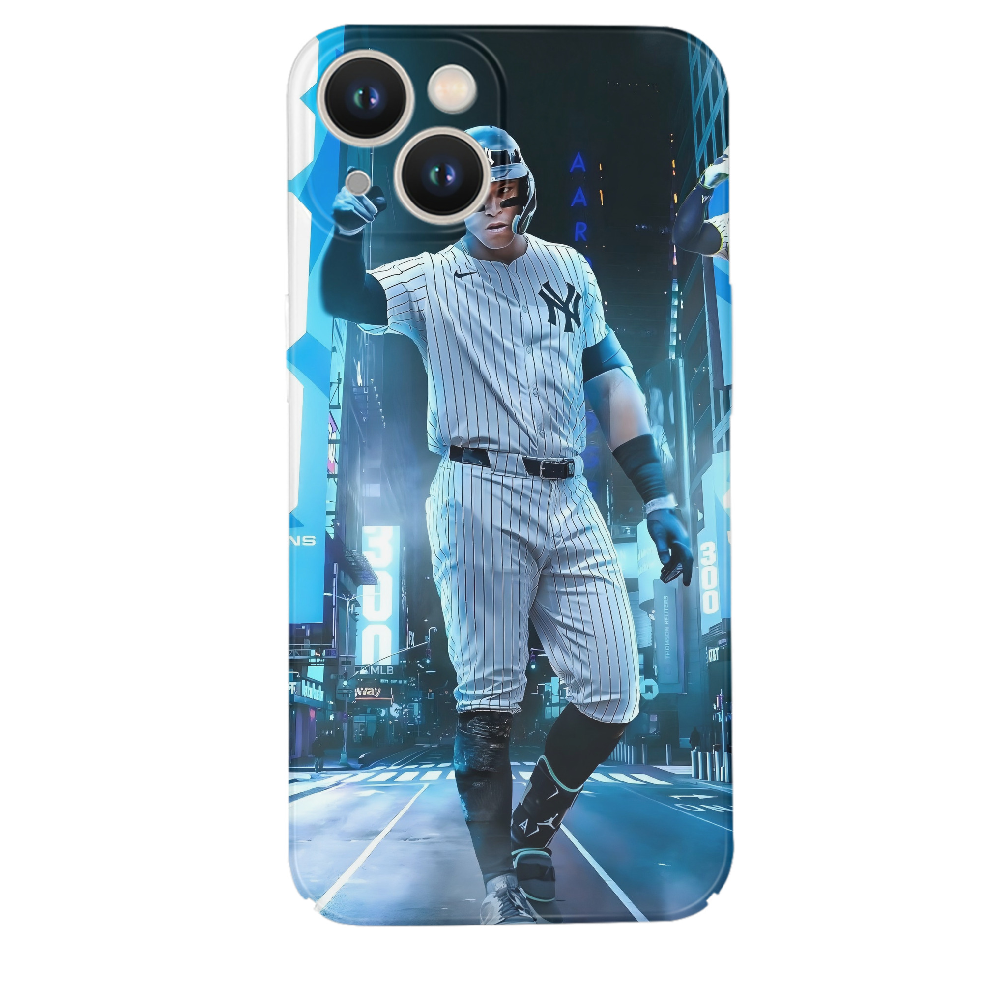 Aaron Judge 300 Home Runs 2 IPhone 14 Series Full-Cover Hard Case – Shockproof With Raised Camera Protection – Precise Cutouts, Wireless Charging Compatible – Durable, Anti-Yellowing, Easy To Clean